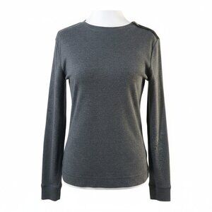 Lauren Jeans Co. by Ralph Lauren Gray Long Sleeve Top Size Small